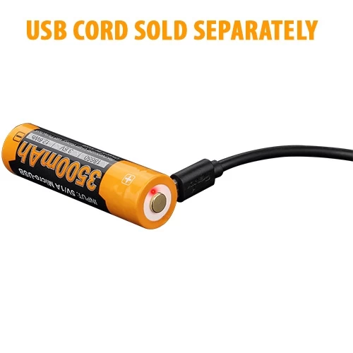 Fenix 18650 Battery ARB-L18-3500U With Micro USB Port | BrightGuy Is An Authorized Fenix Distributor 2 Fenix 18650 Battery ARB-L18-3500U With Micro USB Port | BrightGuy Is An Authorized Fenix Distributor - Image 2