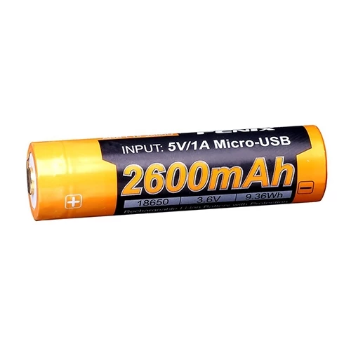 Fenix ARB-L18-2600U 18650 Li-ion Rechargeable Battery With Micro USB Port 2 Fenix ARB-L18-2600U 18650 Li-ion Rechargeable Battery With Micro USB Port - Image 2
