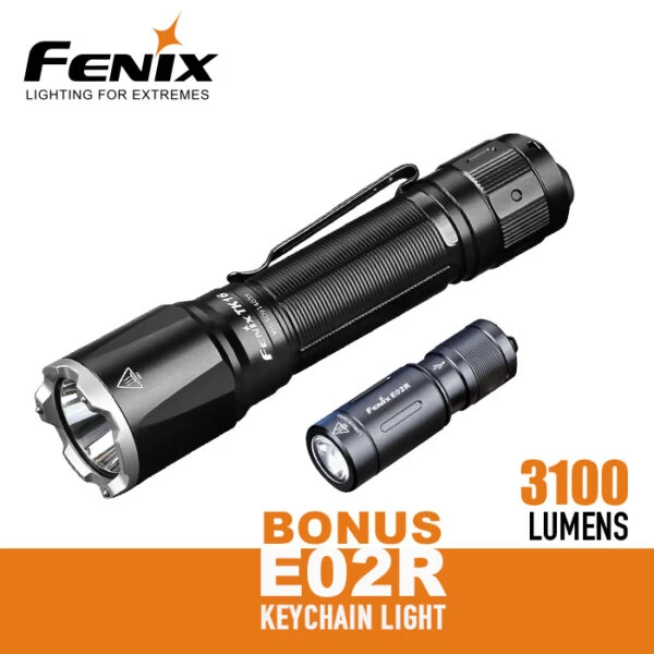 Fenix TK16 V2.0 Flashlight | 3100 Lumens | With Bonus E02R 1 Fenix TK16 V2.0 Flashlight | 3100 Lumens | With Bonus E02R