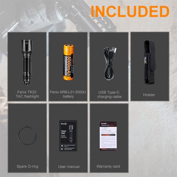 Fenix TK22 TAC Flashlight | Authorized Distributor 5 Fenix TK22 TAC Flashlight | Authorized Distributor - Image 5