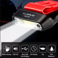 Klarus HC3 Visor Light With Motion Sensing | Klarus Distributor -Illuminate Futures Klarus HC3 Visor Light with Motion Sensing 5