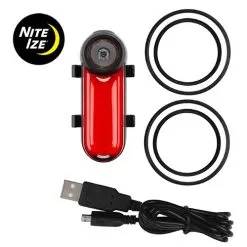 Nite Ize Radiant® 125 Rechargeable Bike Light | High Vis RED