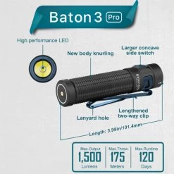Olight Baton 3 Pro Rechargeable Flashlight | Authorized Distributor -Illuminate Futures Olight Baton 3 Pro Rechargeable Flashlight 7 600x600 1