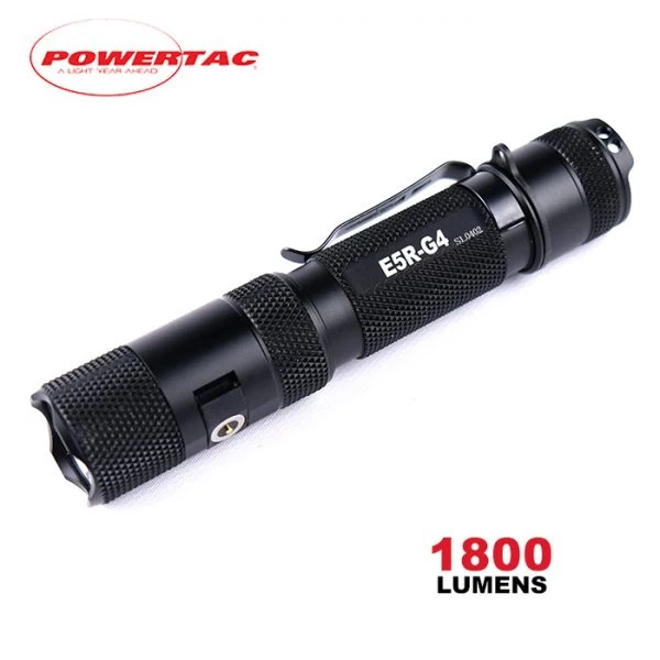 Powertac® E5R G4 Rechargeable Flashlight | 1800 Lumens 1 Powertac® E5R G4 Rechargeable Flashlight | 1800 Lumens