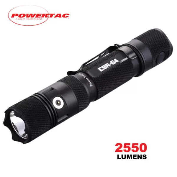 Powertac® E9R G4 Rechargeable Flashlight | 2550 Lumens 1 Powertac® E9R G4 Rechargeable Flashlight | 2550 Lumens