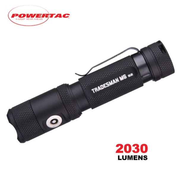 Powertac Tradesman M6 G2 Rechargeable Flashlight | 2030 Lumens 1 Powertac Tradesman M6 G2 Rechargeable Flashlight | 2030 Lumens