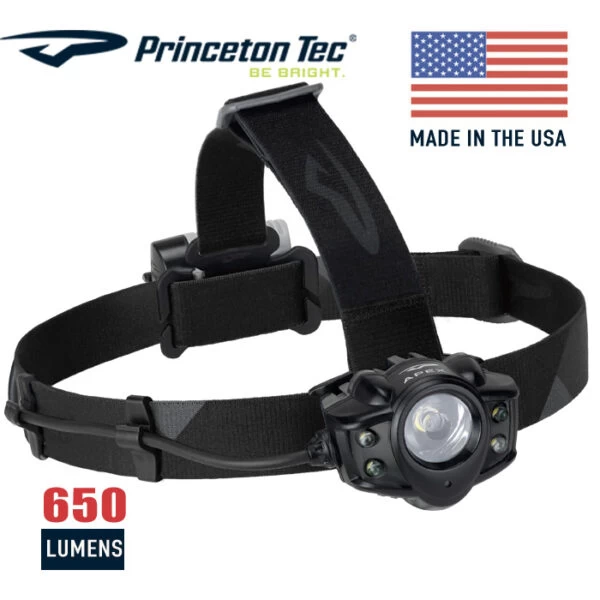 Princeton Tec Apex Pro Headlamp | 650 Lumens | Made In USA 1 Princeton Tec Apex Pro Headlamp | 650 Lumens | Made In USA